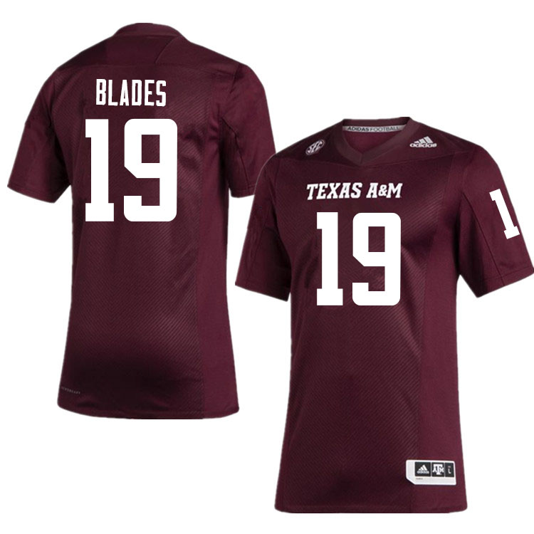 Men #19 Elijah Blades Texas A&M Aggies College Football Jerseys Sale-Maroon